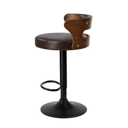 Swivel Bar Stools PU Leather Kitchen 2x | HomeAndLiving - 4