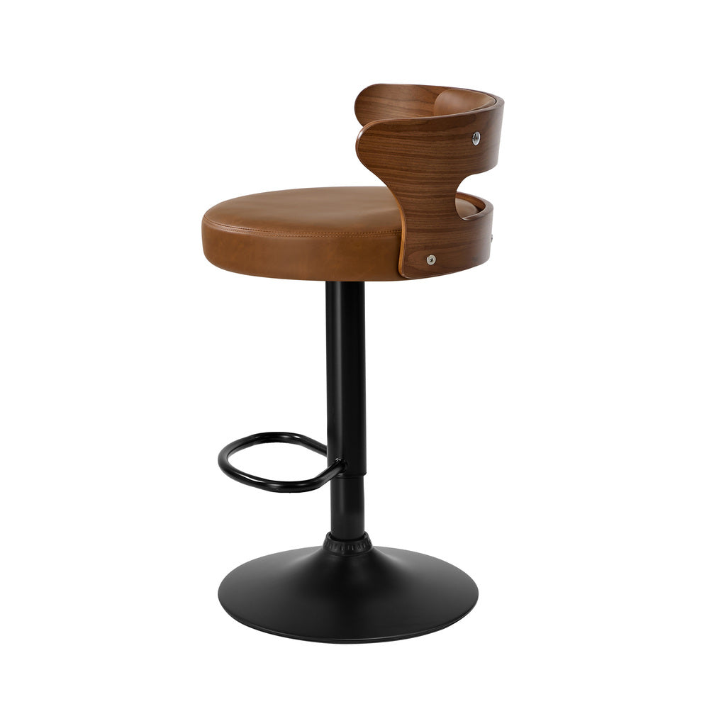 Swivel Bar Stools PU Leather Kitchen Set 2 | HomeAndLiving - 8