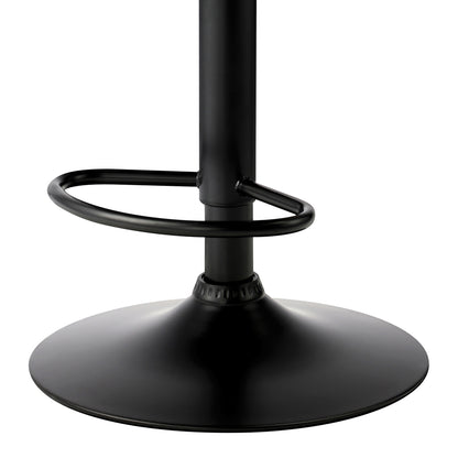 4x Bar Stools with Gas Lift Swivel Grey