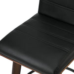 2x Wooden Bar Stools Swivel Chairs PU Leather
