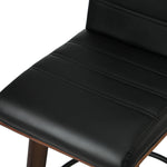 Set of 4 Wooden Bar Stools Swivel Chairs with PU Leather Seats Kitchen