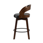 2x/4x Bar Stools Swivel PU Leather Black