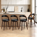 2x/4x Bar Stools Swivel PU Leather Black