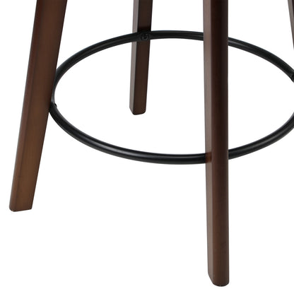 4x Bar Stools Swivel PU Leather Black