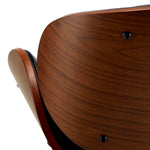 2x Bar Stools Swivel Leather Seat Black