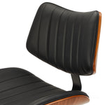 2x Bar Stool Kitchen Swivel Chair Wooden Leather Gas Lift Black