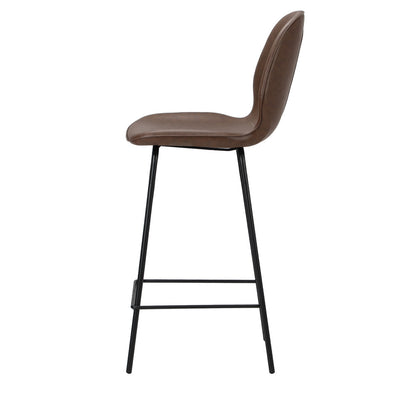 Bar Stools Set of 4 High Back PU Leather | HomeAndLiving