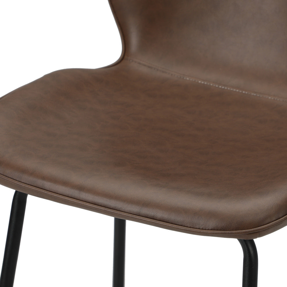 Bar Stools Set of 4 High Back PU Leather | HomeAndLiving