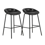 Black PU Leather Bar Stools Set of 2 | HomeAndLiving