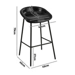 Black PU Leather Bar Stools Set of 2 | HomeAndLiving