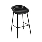 Black PU Leather Bar Stools Set of 2 | HomeAndLiving