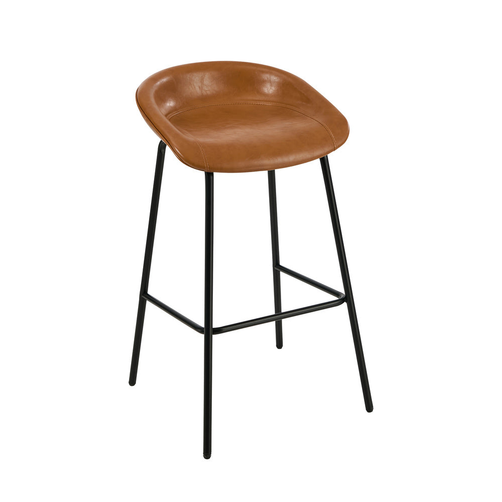 PU Leather Bar Stools Set of 2 Brown | HomeAndLiving - 7