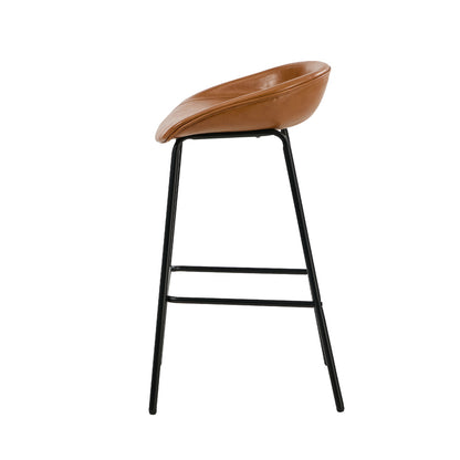 PU Leather Bar Stools Set of 2 Brown | HomeAndLiving - 4