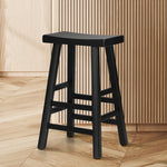 Bar Stools Wooden Counter Chairs Black/Natural