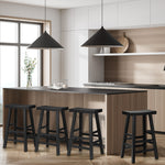 Bar Stools Wooden Counter Chairs Black/Natural