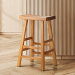 Bar Stools Wooden Counter Chairs Black/Natural