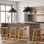 Bar Stools Wooden Counter Chairs Black/Natural