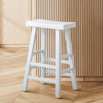 1/2X/4x Bar Stools Kitchen Stool Wooden Counter Chairs White