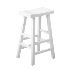 1/2X/4x Bar Stools Kitchen Stool Wooden Counter Chairs White