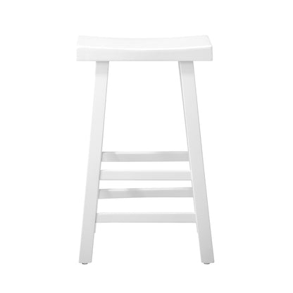 2X Bar Stools Kitchen Stool Wooden Counter Chairs White