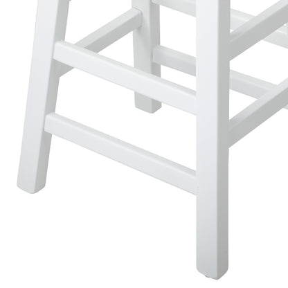 1/2X/4x Bar Stools Kitchen Stool Wooden Counter Chairs White
