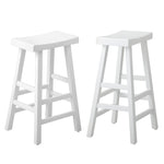 1/2X/4x Bar Stools Kitchen Stool Wooden Counter Chairs White