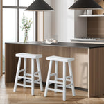 1/2X/4x Bar Stools Kitchen Stool Wooden Counter Chairs White