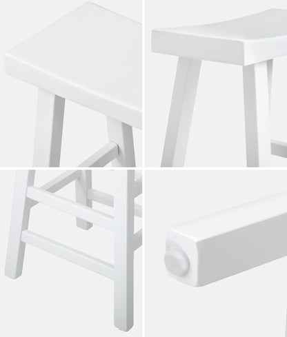 1/2X/4x Bar Stools Kitchen Stool Wooden Counter Chairs White