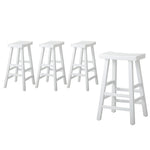 1/2X/4x Bar Stools Kitchen Stool Wooden Counter Chairs White