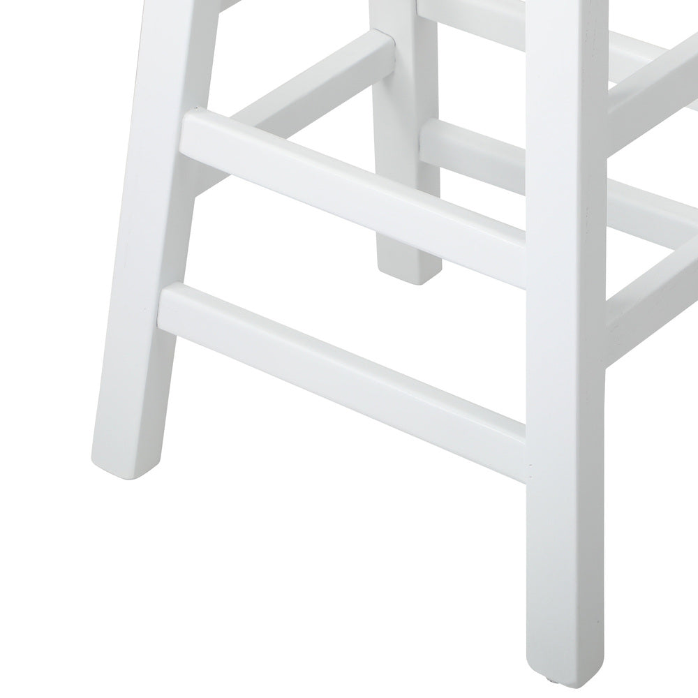 1/2X/4x Bar Stools Kitchen Stool Wooden Counter Chairs White