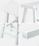 1/2X/4x Bar Stools Kitchen Stool Wooden Counter Chairs White