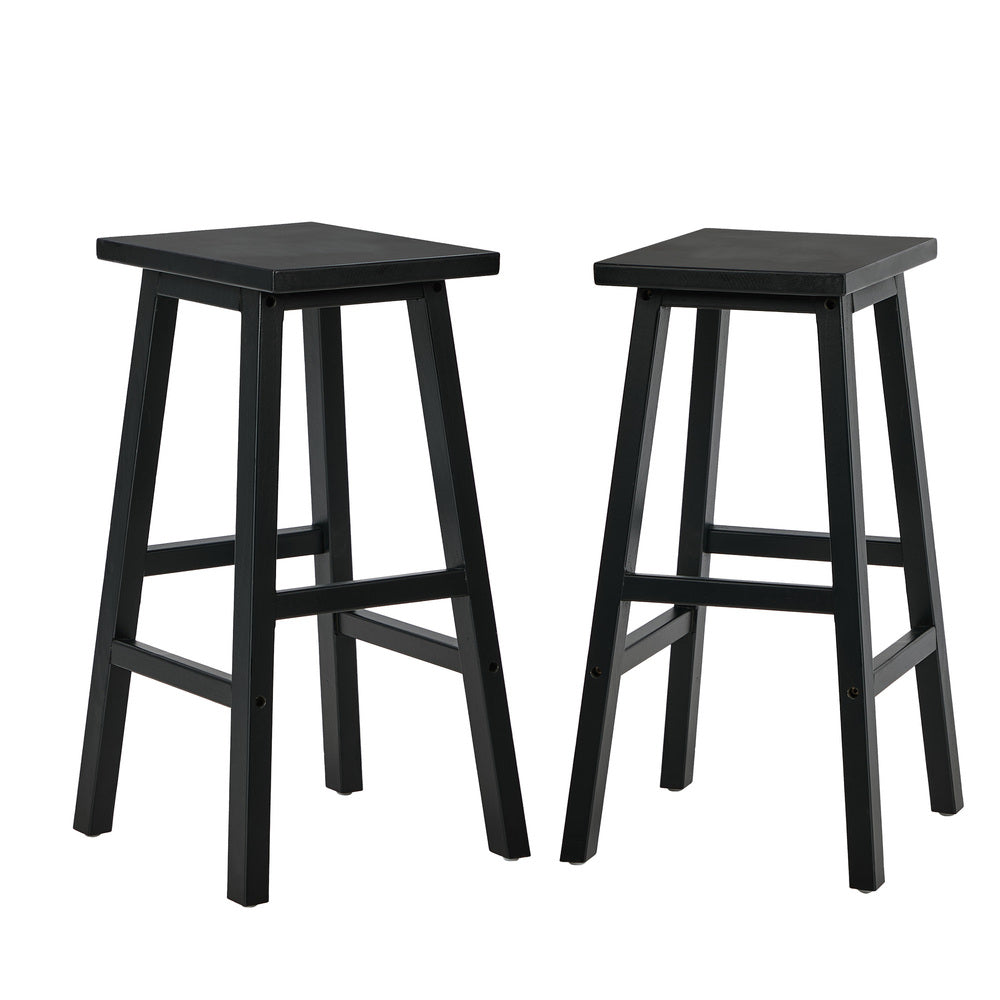 Black Bar Stools Set 2 Kitchen Counter | HomeAndLiving