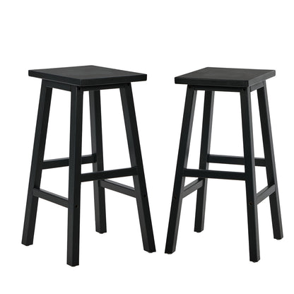 Black Bar Stools Set 2 Kitchen Counter | HomeAndLiving