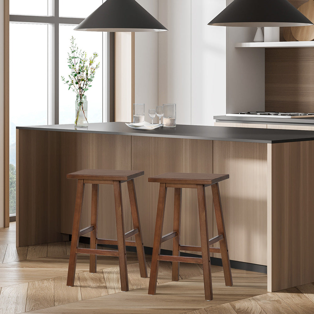 Walnut Bar Stools Kitchen Counter Set 2 | HomeAndLiving