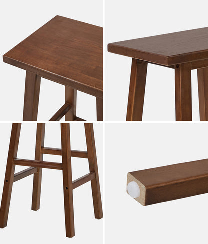 Wooden Bar Stools Set of 4 Walnut | HomeAndLiving
