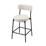 2x/4x Bar Stools Polyester Linen Fabric Beige