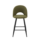 Bar Stools Kitchen Counter Stool Boucle Green/White