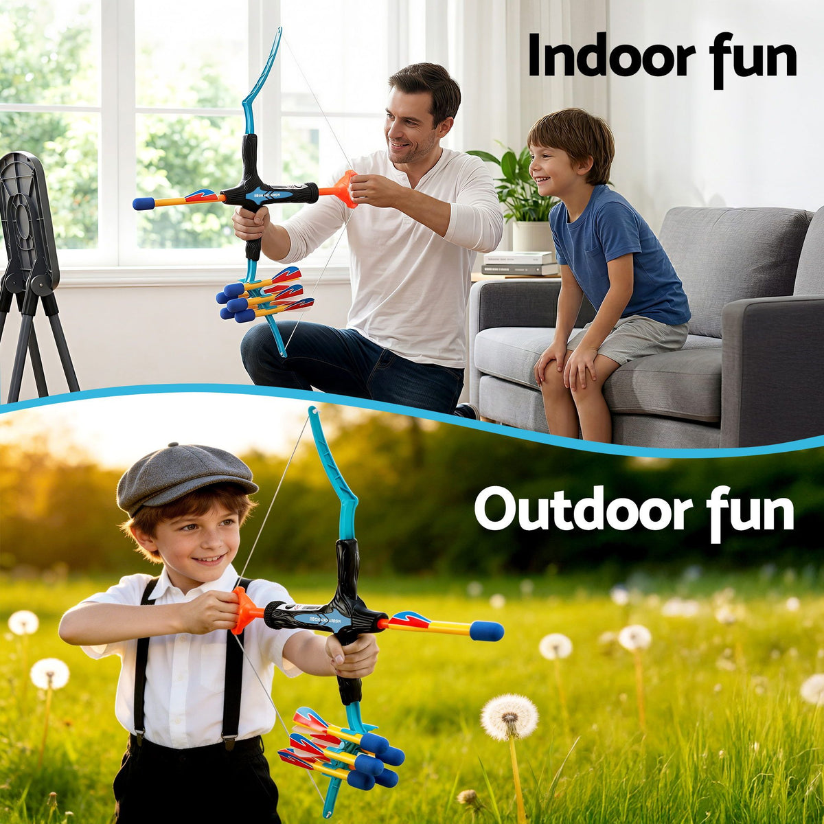 Kids Bow Arrow Set Archery Toy 6 Arrows | Home & Living - 6