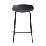 Set of 4 Kitchen Bar Stools Metal Black