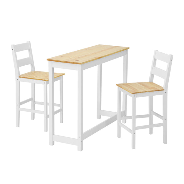  3PCS Bar Set Cafe Table&2 Stools