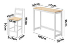 3PCS Bar Set Cafe Table&2 Stools