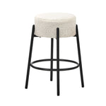 Bar Stools Kitchen Round Stool Boucle Fabric
