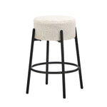 Bar Stools Kitchen Round Stool Boucle Fabric