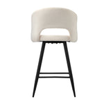 Bar Stools Kitchen Dining Chair Boucle White SURA