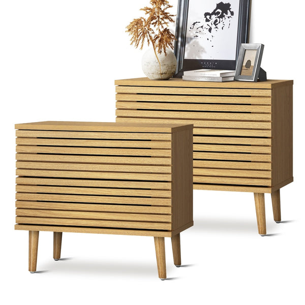  Bedside Tables Set of 2 Nightstand