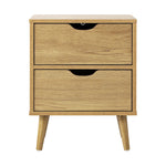 Bedside Tables 2 Drawers Side Table Nightstand Storage Cabinet Wood