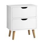 Bedside Tables Set of 2 White