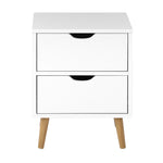 Bedside Tables Set of 2 White