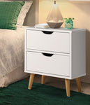 Bedside Tables Set of 2 White