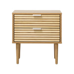 2 Drawer Bedside Table Natural Timber Look | HomeAndLiving